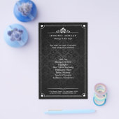 Elegant Shadow Damask Beauty Salon Flyer (Enkel)