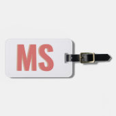 Elegant Shadow Monogram  Familie Tour Bagagelabel (Voorkant horizontaal)