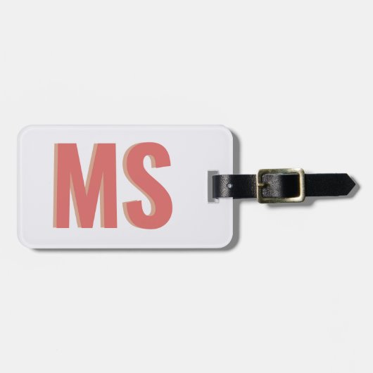 Elegant Shadow Monogram  Familie Tour Bagagelabel (Voorkant horizontaal)