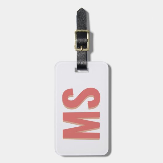 Elegant Shadow Monogram  Familie Tour Bagagelabel (Voorkant verticaal)