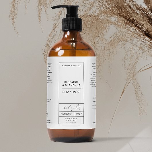 Elegant Shampoo Label Modern apothekersontwerp Sparkling Wijnetiket
