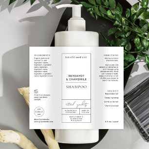 Elégant Shampooing Étiquette moderne Apothecary De