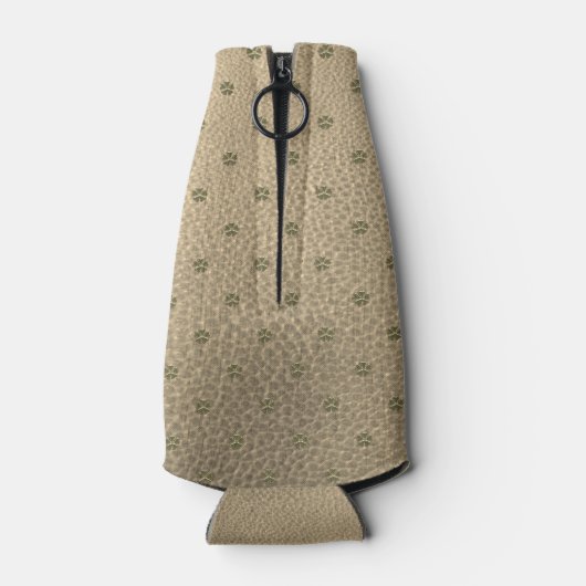 Elegant Shamrock Patrick's Day Leather Flesjeskoeler (Achterkant)