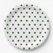 Elegant Shamrock Pattern Irish Good Luck Clovers Papieren Bordje (Voorkant)