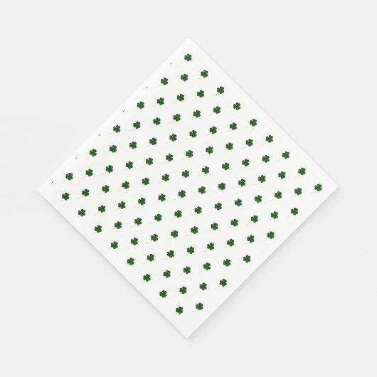 Elegant Shamrock Pattern Irish Good Luck Clovers Servet (Hoek)