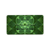 Elegant Shamrock Return Address Label (Voorkant)