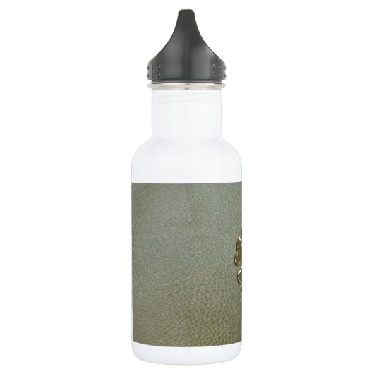 Elegant Shamrock St.Patrick's Day, Green Leather Waterfles (Links)