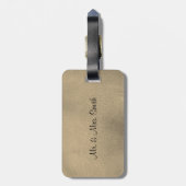 Elegant Shamrock St.Patrick's Day, leder Bagagelabel (Achterkant verticaal)