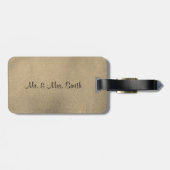 Elegant Shamrock St.Patrick's Day, leder Bagagelabel (Achterkant horizontaal)