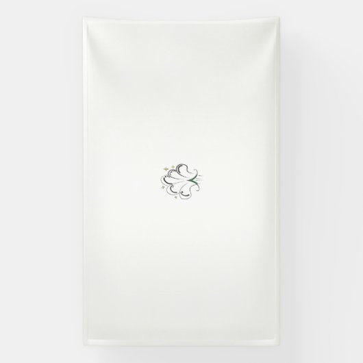 Elegant Shamrock-vormig ontwerp voor St. Patrick's Spandoek (Verticaal)