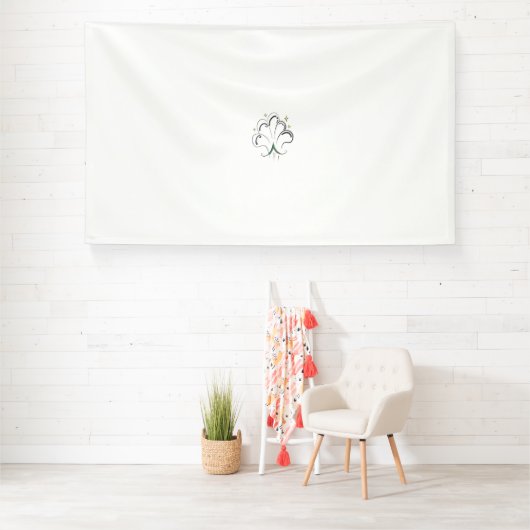 Elegant Shamrock-vormig ontwerp voor St. Patrick's Spandoek (Insitu)