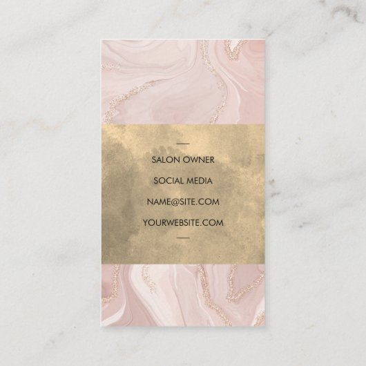 Elegant Shears Comb Grey Waterverf Scissors Visitekaartje (Achterkant)