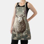 Elegant Sheep Lavender Flower Background Schort (Insitu)