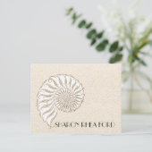 Elegant Shell Briefkaart (Staand voorkant)