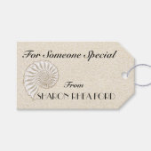 Elegant Shell Label Cadeaulabel (Voorkant (Horizontaal))