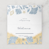 Elegant Shells, Sand & Beach Unique Wedding (Buitenkant ongevouwen)