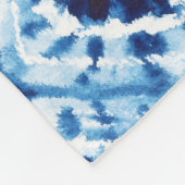 Elegant Shibori Pattern Aangepaste naam Blauw Fleece Deken (Hoek)