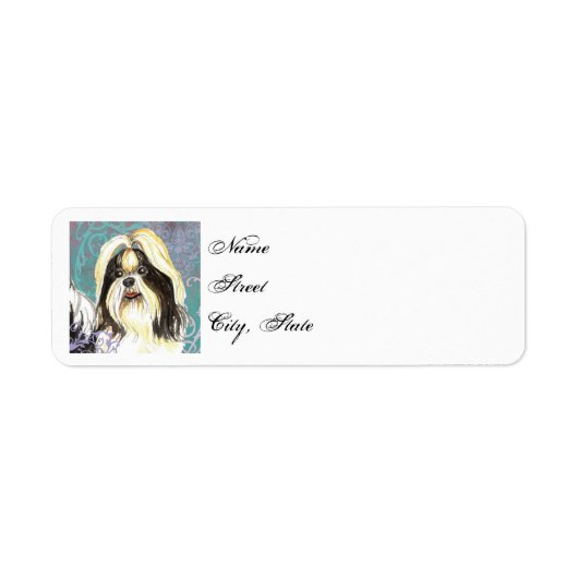 Elegant Shih Tzu Label (Voorkant)