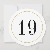 Elegant Shimmer Gold Circle Table Number Kaart (Achterkant)