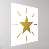 Elegant Shining Star Real Gold Folie Afdrukken (Laagn)