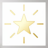 Elegant Shining Star Real Gold Folie Afdrukken (Voorkant)