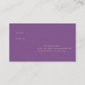 Elegant Shiny, Confetti, Paarse verwijzingskaart Aanbevelingskaartje (Achterkant)