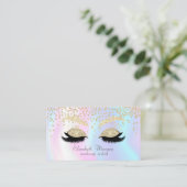 Elegant Shiny Diamonds-Glitter Faux Lashes Visitekaartje (Staand voorkant)