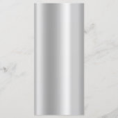Elegant Shiny Faux Bleek Silver Foil Menu (Achterkant)