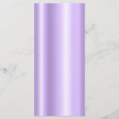 Elegant Shiny Faux Bleke Paarse Folie Menu (Achterkant)