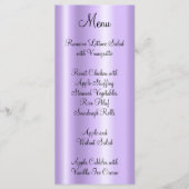 Elegant Shiny Faux Bleke Paarse Folie Menu (Voorkant)