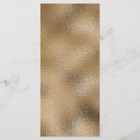 Elegant Shiny Faux Gold Textuur en Folie Menu (Achterkant)