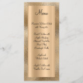 Elegant Shiny Faux Gold Textuur en Folie Menu (Voorkant)