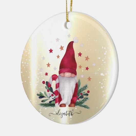 Elegant Shiny, Faux Gold, Wreate Joy Keramisch Ornament (Links)