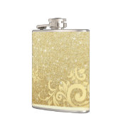 Elegant Shiny Gold Glitter, kant Heupfles (Links)