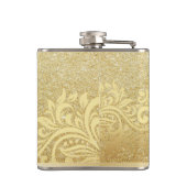 Elegant Shiny Gold Glitter, kant Heupfles (Achterkant)