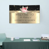 Elegant Shiny Gold Roos Wedding Banner (Beurs)