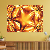 Elegant Shiny Metallic look Sepia Star Canvas (Insitu (Woonkamer))