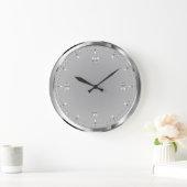 Elegant Shiny Silver Acrylwand Clock Grote Klok (Huis)