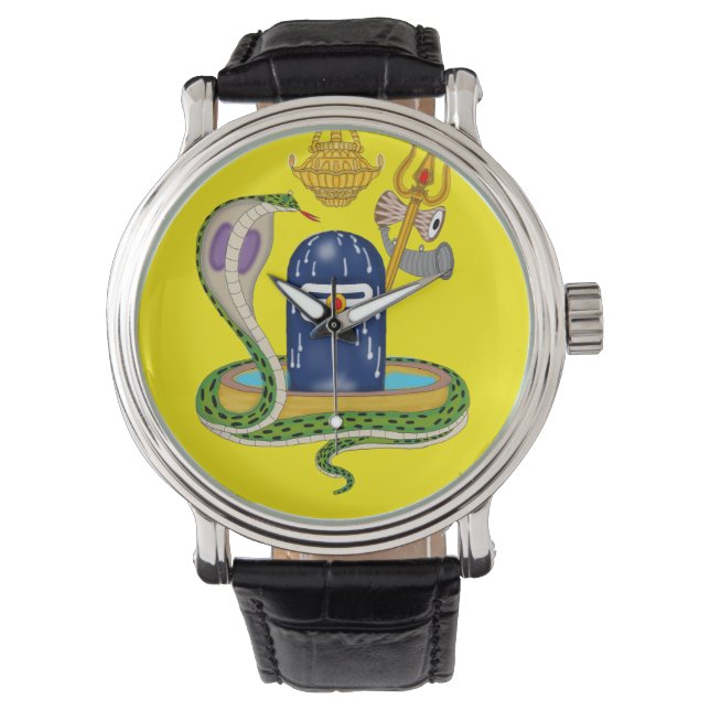 Elegant Shivlingam Clock – Divine Timepiece for Sp Horloge (Voorkant)
