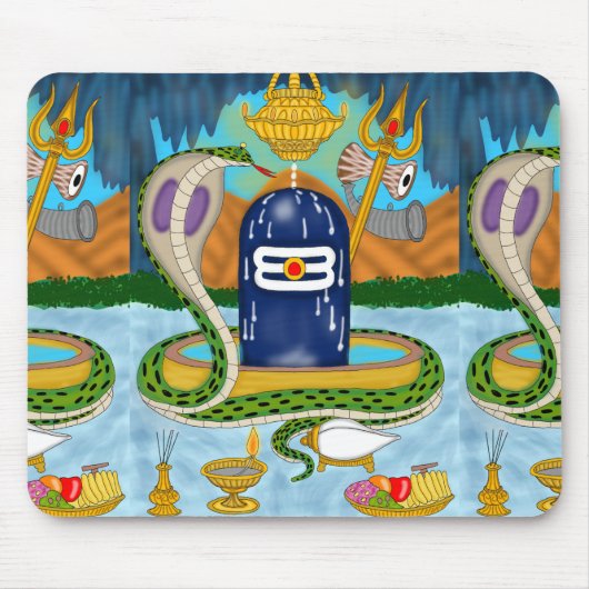 Elegant Shivlingam Mouse Pad for Spiritual Vibes Muismat (Voorkant)