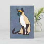 Elegant Siamese Cat Kaart (Staand voorkant)