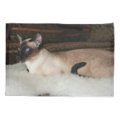 Elegant Siamese Cat Kussensloop (Achterkant)