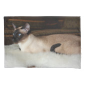 Elegant Siamese Cat Kussensloop (Voorkant)