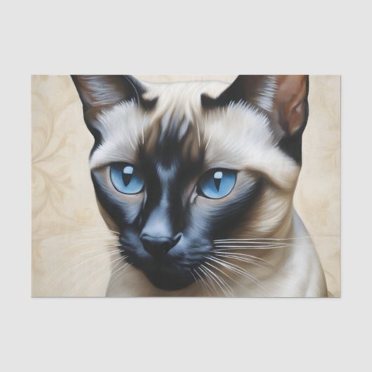 Elegant Siamese Cat Tissuepapier (Voorkant)