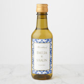 Elegant Siciliaans Mini wijnlabel met patroon Wijn Etiket (Voorkant)