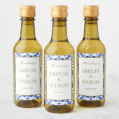 Élégant Sicilien Motif Mini Étiquette Vin (Bouteilles)