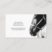 Elegant Side Horse Head White Visitekaartje (Achterkant)
