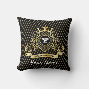 Elegant Sierkussen met goudmonogram
