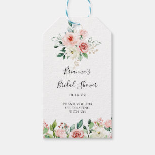 Elegant sierlijk herfst bloemenVrijgezellenfeest Cadeaulabel