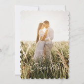 Elegant sierlijk Lijst foto bruiloft Kaart (Achterkant)